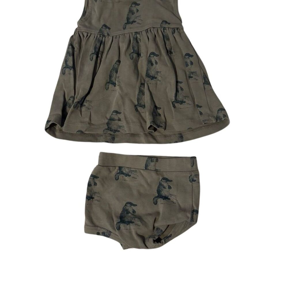 Kate Quinn Girls Platypus Print Sleeveless Top & Bloomer Set 6-12M
